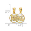 14k Yellow Gold Break Apart Cut-Out Best Friend Pendant