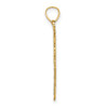 14k Yellow Gold Solid Polished Candy Cane Pendant