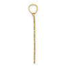 10k Yellow Gold Solid Polished Candy Cane Pendant
