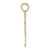 10k Yellow Gold Polished Christmas Stocking Pendant