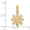 14k Yellow Gold Snowflake Pendant C3062