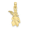 10k Yellow Gold Polished Snowman Pendant