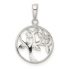 Sterling Silver Polished Tree Pendant QP4910