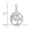 Sterling Silver Polished Tree Pendant QP4910