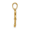 14k Yellow Gold 3-D Moveable Scissors Pendant