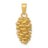 14k Yellow Gold 3-D Pinecone Pendant