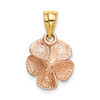 14k Yellow and Rose Gold Rose Flower Pendant