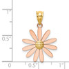 14k Yellow and Rose Gold Daisy Flower Pendant