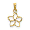 14k Yellow Gold Cut Out Flower Pendant