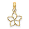 14k Yellow Gold Cut Out Flower Pendant
