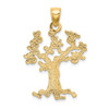 14k Yellow Gold 2-D Cut-Out Money Tree Pendant