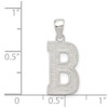 Sterling Silver Initial B Pendant QC2762B