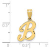 14k Yellow Gold B Script Initial Pendant