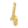 14k Yellow Gold Polished Letter B Initial Slide