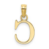 10k Yellow Gold Polished C Block Initial Pendant