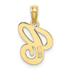 10k Yellow Gold Polished C Script Initial Pendant