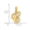 14k Yellow Gold Polished C Script Initial Pendant