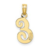 10k Yellow Gold Polished E Script Initial Pendant