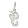 Sterling Silver Initial F Pendant QC6512F
