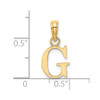 14k Yellow Gold Polished G Block Initial Pendant