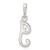 Sterling Silver Initial I Pendant QC6512I