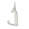 Sterling Silver Polished Glitter Enamel Letter L Pendant