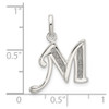 Sterling Silver Polished Glitter Enamel Letter M Pendant