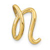 14k Yellow Gold Polished Letter N Initial Slide