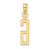 10k Yellow Gold Number 6 Block Pendant