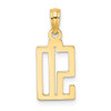 14k Yellow Gold Polished Number 50 Pendant