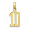 10k Yellow Gold Number 10 Pendant