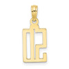 10k Yellow Gold Number 50 Pendant