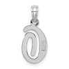 10k White Gold Polished O Script Initial Pendant