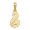 10k Yellow Gold Polished S Script Initial Pendant