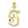 10k Yellow Gold Initial T Pendant 10C767T