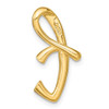 14k Yellow Gold Polished Letter T Initial Slide