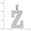 Sterling Silver Rhodium-plated Initial Z Pendant