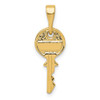 14k Yellow Gold Polished Key Pendant YC1214