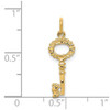 14k Yellow Gold Polished Key Pendant K1668