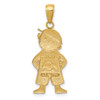 14k Yellow Gold and Rhodium Boy w/Hands In Pockets Pendant