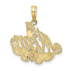 10k Yellow and Rose Gold with Rhodium #1 MOM w/ Flower Pendant