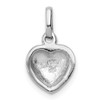 Rhodium-Plated Sterling Silver Childs Red Enameled Heart Pendant