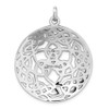 Sterling Silver Rhodium-plated Polished Celtic Pendant QC8670