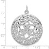 Sterling Silver Rhodium-plated Polished Celtic Pendant QC8670