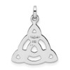 Sterling Silver Rhodium-plated Polished Celtic Symbol Pendant QC8667