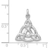 Sterling Silver Rhodium-plated Polished Celtic Symbol Pendant QC8667