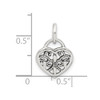 Sterling Silver Antiqued Heart Pendant QC9462