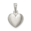 Sterling Silver Satin Heart Pendant