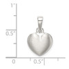 Sterling Silver Satin Heart Pendant