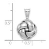 Sterling Silver Rhodium-plated Polished Love Knot Pendant